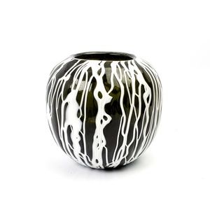 Ei8hteen Karat Green White Handmade Vase